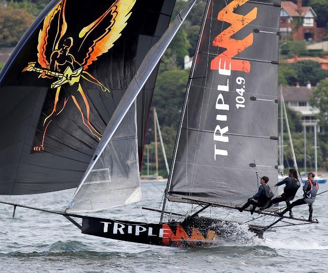 Triple M shows the form which put the team on the podium today and for the overall championship &copy; Frank Quealey /Australian 18 Footers League http://www.18footers.com.au